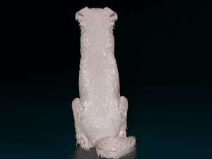 Australian Shepherd sitting 3Dプリントモデル