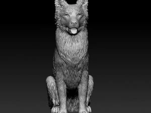 Australian Shepherd sitting 3D Print Model
