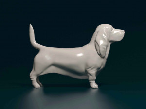 Basset Hound dog Modello di stampa 3D