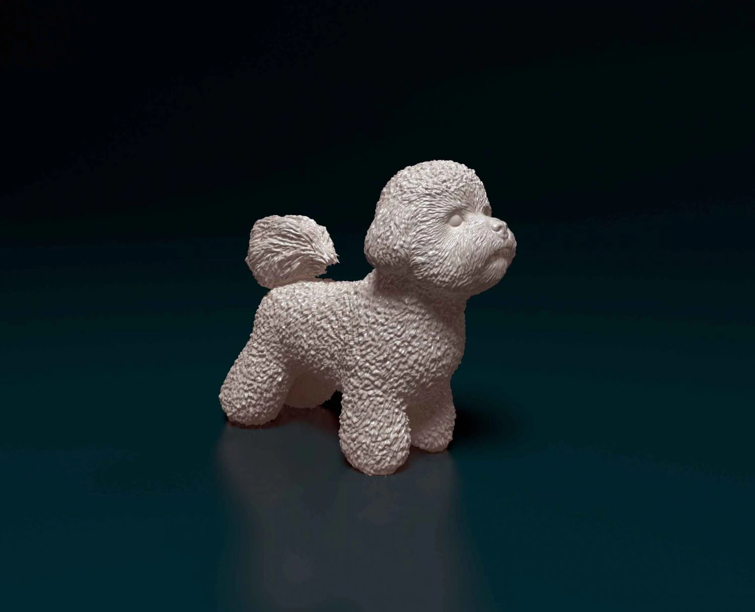 Bichon Frise 3D Print Model .c4d .max .obj .3ds .fbx .stl .blend 
