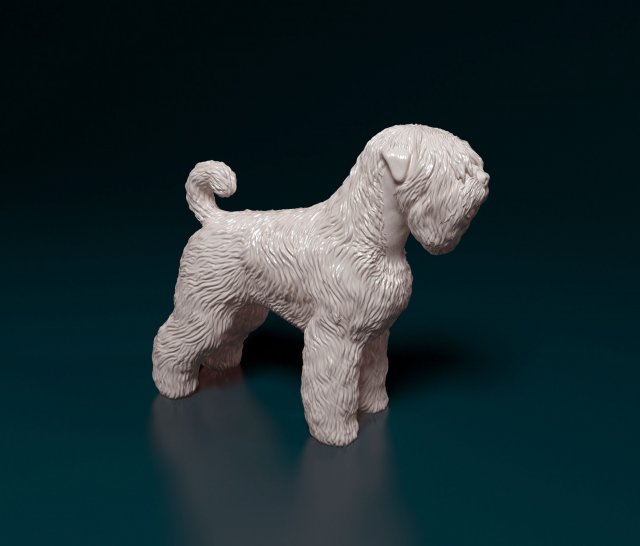 Black russian terrier 3Dプリントモデル .c4d .max .obj .3ds .fbx .stl .blend 