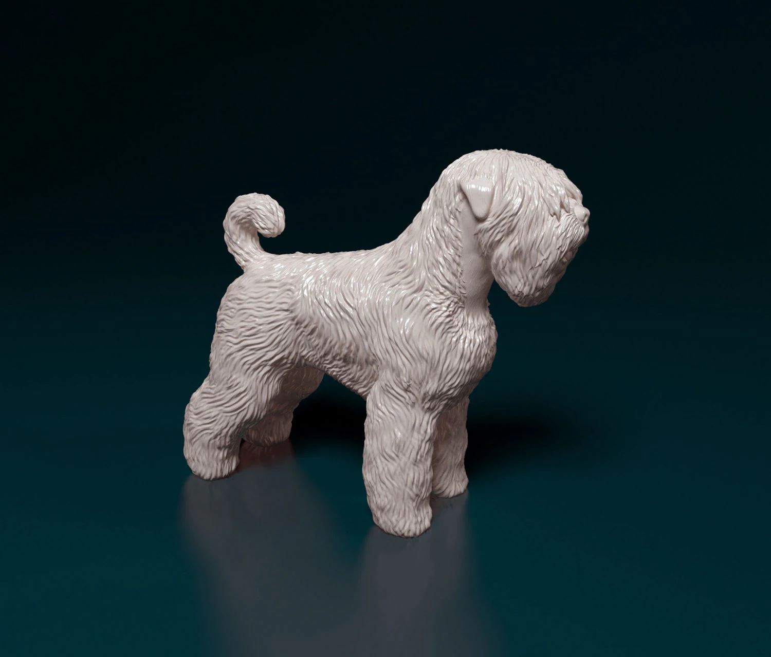 Black russian terrier 3D Print Model .c4d .max .obj .3ds .fbx .stl .blend 