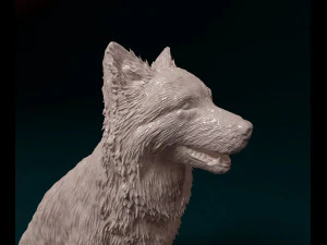 Border Collie sitting 3D Print Model