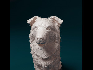 Border Collie sitting 3D Принт Модель