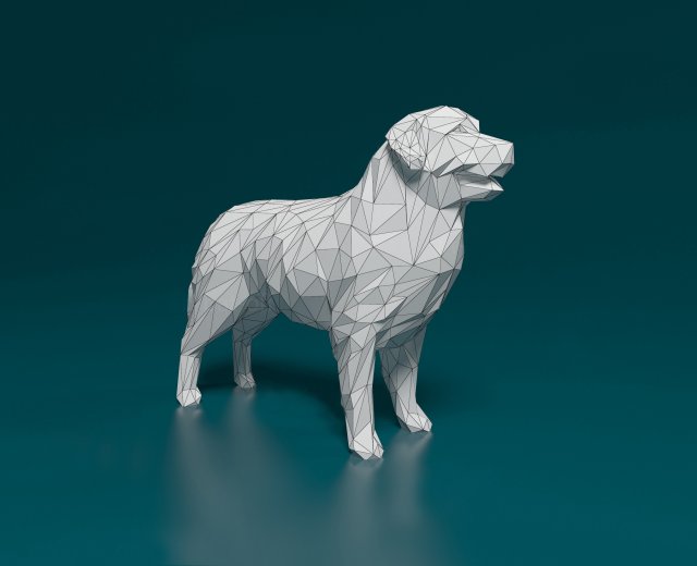 Bovaro del bernes low-poly 3D Baskı Modeli .c4d .max .obj .3ds .fbx .stl .blend 