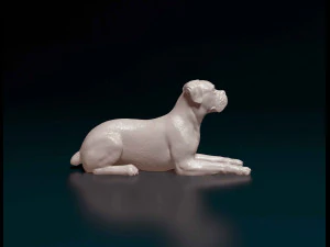 Boxer lying down 3D Print Model