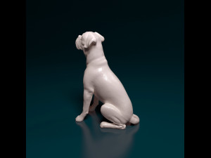 Boxer dog sitting 3D 프린트 모델