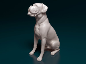 Boxer dog sitting 3D 프린트 모델