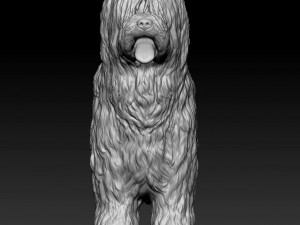 Briard dog Modello di stampa 3D