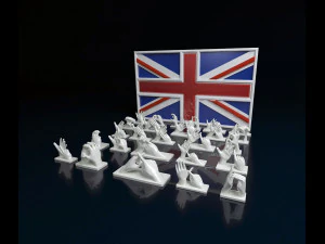 BSL-Alphabet 3D Druckmodell