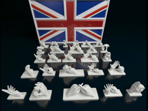 BSL Alphabet 3D Принт Модель