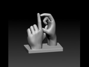 BSL Alphabet 3D Принт Модель