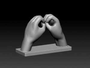 BSL Alphabet 3D Принт Модель