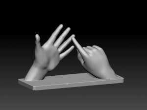 BSL Alphabet 3D Принт Модель