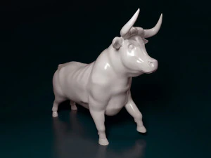 公牛 3D 打印模型