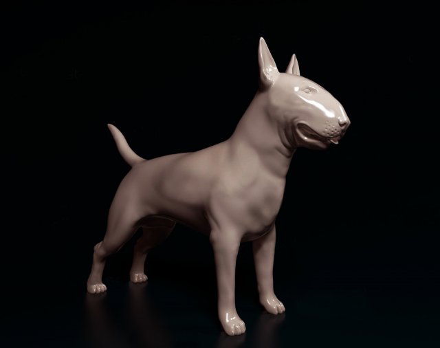 Bull terrier Modelo de impresión 3D .c4d .max .obj .3ds .fbx .stl .blend 