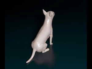 Bull terrier sitting 3D Print Model