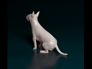 Bull terrier sitting 3D Принт Модель