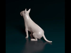 Bull terrier sitting 3D Print Model