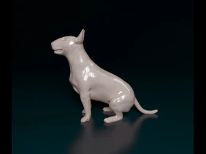 Bull terrier sitting 3D Print Model