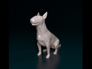 Bull terrier sitting 3D Принт Модель