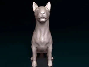 Bull terrier sitting 3D Print Model