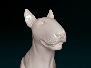 Bull terrier sitting 3D Print Model