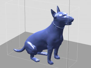 Bull terrier sitting 3D Print Model