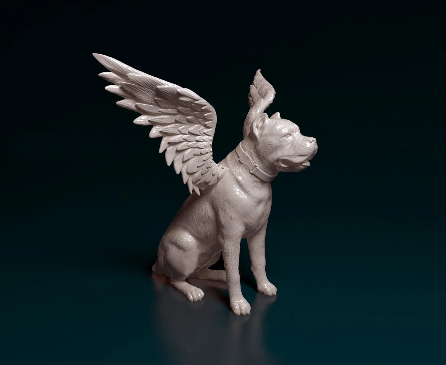 Cane Corso sitting 3D Print Model .c4d .max .obj .3ds .fbx .stl .blend 