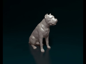 Cane Corso sitting 3D-printmodel
