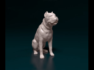 Cane Corso sitting 3D-printmodel