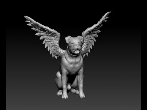 Cane Corso sitting 3D-printmodel