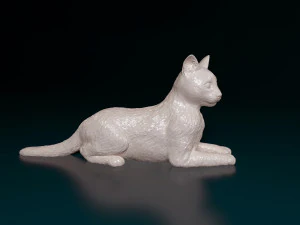 Cat lying down 3D Print Model