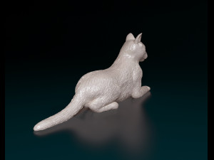 Cat lying down 3D प्रिंट मॉडल