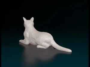 Cat lying down 3D Print Model