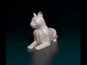 Cat lying down 3D Print Model