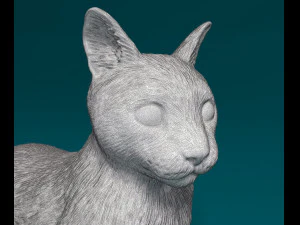 Cat lying down 3D Print Model