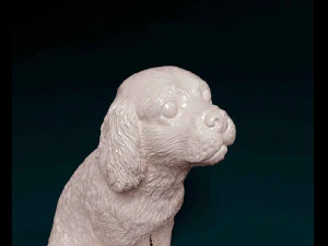Cavalier King Charles spaniel sitting 3D Print Model