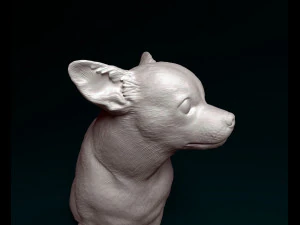 Chihuahua sitting 3D Print Model