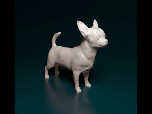 치와와 개 3D 프린트 모델