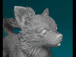 Chihuahua long haired Modello di stampa 3D