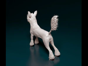 Chinese Crested dog 3D Print Model
