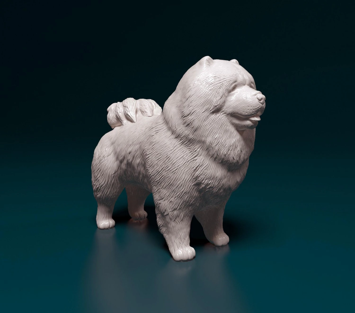 Chow-chow 3D Print Model .c4d .max .obj .3ds .fbx .stl .blend 