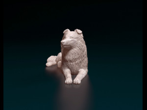 Collie lying down 3D 打印模型