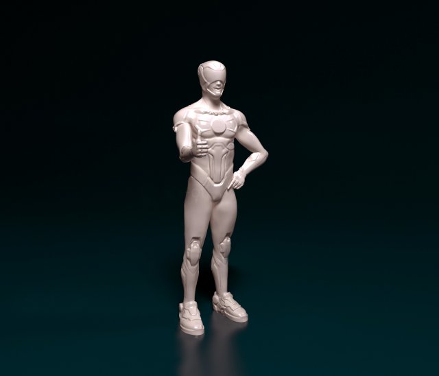 Cyborg 01 3D Print Model .c4d .max .obj .3ds .fbx .stl .blend 