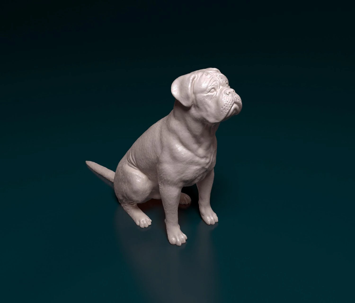 Dogue de Bordeaux 3D Print Model .c4d .max .obj .3ds .fbx .stl .blend 