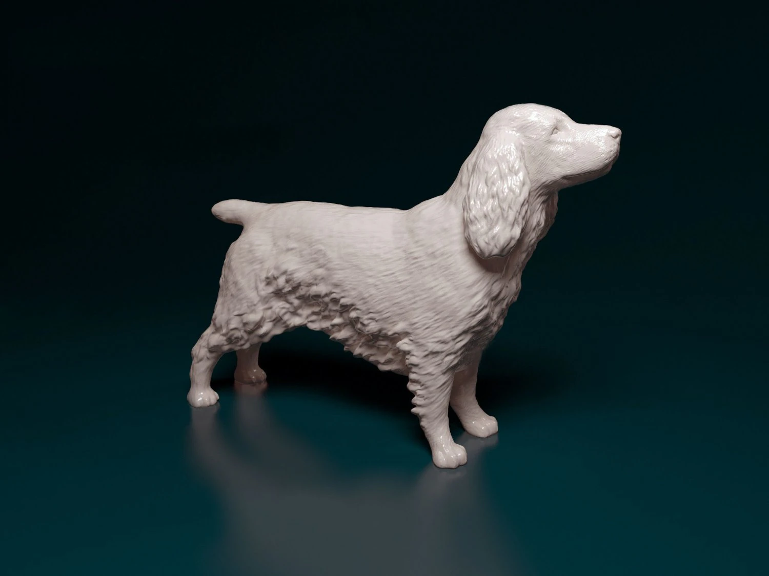 English Cocker Spaniel 3D Print Model .c4d .max .obj .3ds .fbx .stl .blend 