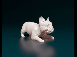 French Bulldog lying down 3D Print Model