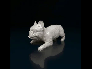 French Bulldog lying down 3D Print Model