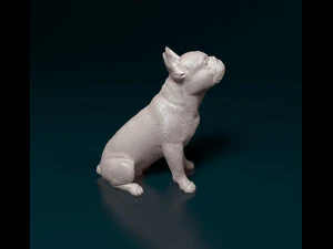 French Bulldog sitting 3D Print Model
